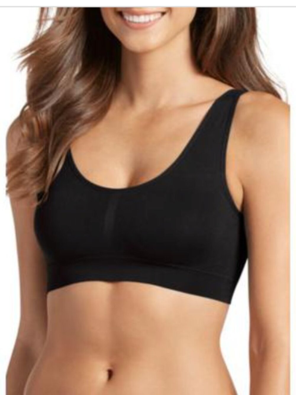 Jockey Women's Modern Micro Seamfree  Bralette Black Size XL 11399